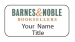 Barnes & Noble Booksellers white rectangle 1/4 rounded corner name tag sample